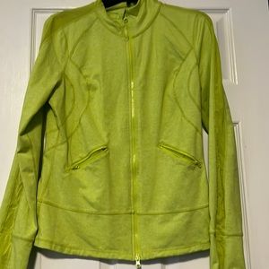 Lime green fitness jacket